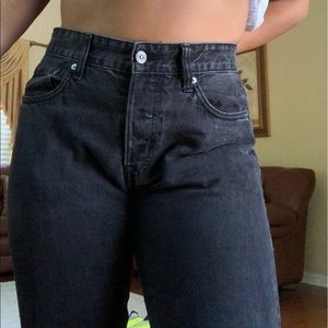 vintage black denim jeans
